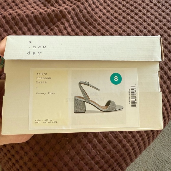 A New Day Shannon Memory Foam Rhinestone Block Heels - Picture 2 of 3